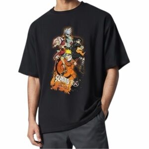 Black Naruto Squad 7 Graphic T-Shirt Medium